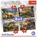 Набір пазлів 4в1 «Цікаві динозаври», 35-48-54-70 ел., Trefl дополнительное фото 1.