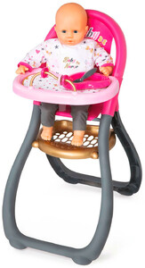 Ігри та іграшки: Стульчик для кормления Baby Nurse, для пупса до 42 см, Smoby Toys