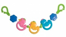 Розвивальні іграшки: Ланцюжок з брязкальцями для коляски качечки, Canpol babies