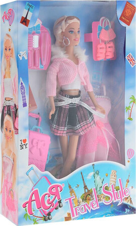 Ляльки і аксесуари: Набір з лялькою Ася Блондинка в рожевій кофтині (35088)