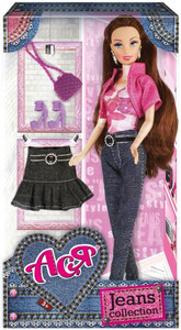 Куклы: Кукла Ася Джинсовая коллекция Брюнетка в джинсах 28 см (35090)