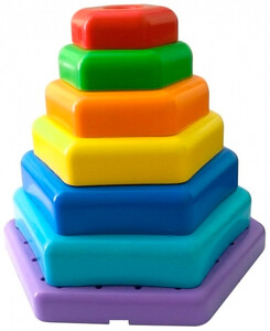 Розвивальні іграшки: Райдужна пірамідка, розвиваюча іграшка, Тигрес