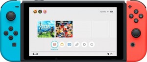 Игры для приставок: Игровая консоль Nintendo Switch (сине-красная)