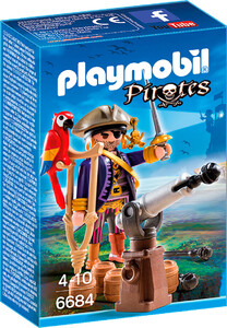 Игры и игрушки: Игровой набор Капитан пиратов с пушкой, Playmobil