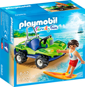 Ігри та іграшки: Игровой набор Серфер с квадроциклом, Playmobil