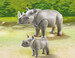 Игровой набор Носорог с детёнышем, Playmobil дополнительное фото 1.