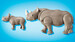 Игровой набор Носорог с детёнышем, Playmobil дополнительное фото 3.