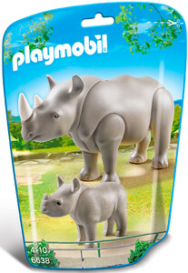 Животные: Игровой набор Носорог с детёнышем, Playmobil