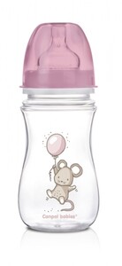 Пляшечки: Пляшка з широкою шийкою Little Cutie, 240 мл, рожева, Canpol babies