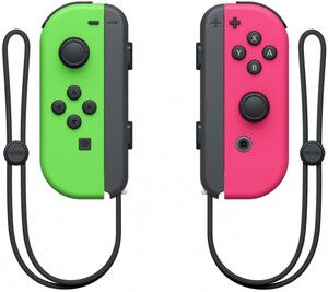 Игры для приставок: Беспроводные джойстики Joy-Con Nintendo (неоновый зеленый/неоновый розовый)