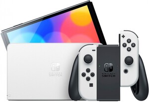 Игры для приставок: Игровая консоль Nintendo Switch OLED (белая)