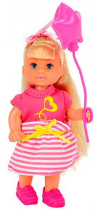 Ігри та іграшки: Лялька Еві зі святковою рожевою кулькою, Steffi & Evi Love