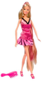 Ляльки: Лялька Штеффі з довгим волоссям (темно-рожевий гребінець), Steffi & Evi Love