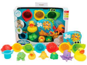 Іграшки для ванни: Іграшки для купання (15 елементів), подарунковий набір, Playgro