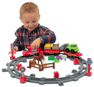 Игры и игрушки: Конструктор Сельская железная дорога Abrick, Ecoiffier
