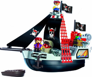 Пластмассовые конструкторы: Конструктор Пиратский корабль с людьми Abrick, Ecoiffier