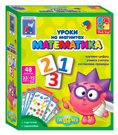 Головоломки та логічні ігри: Настольная игра Математика Смешарики, Vladi Toys