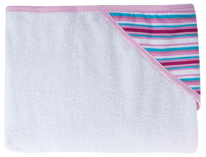 Аксесуари для купання: Рушник з капюшоном (рожева смужка) 80? 95 см, Canpol babies
