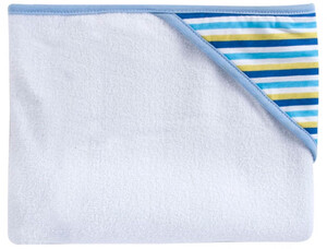 Принадлежности для купания: Полотенце с капюшоном (голубая полоска) 80 x 95 см, Canpol babies