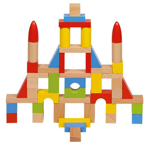 Игры и игрушки: Конструктор деревянный Базовый 50 блоков, Goki