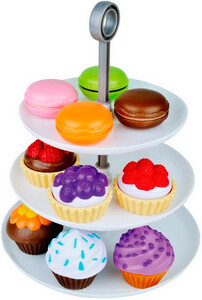 Іграшковий посуд та їжа: Трехуровневая десертница, Redbox