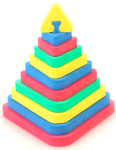 Розвивальні іграшки: Пірамідка Трикутник, Бомік