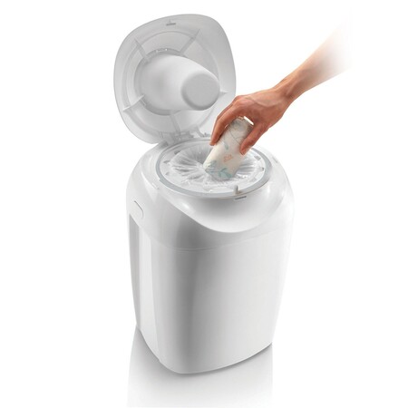Подгузники и аксессуары: Накопитель подгузников Sangenic Tec (белый), Tommee Tippee