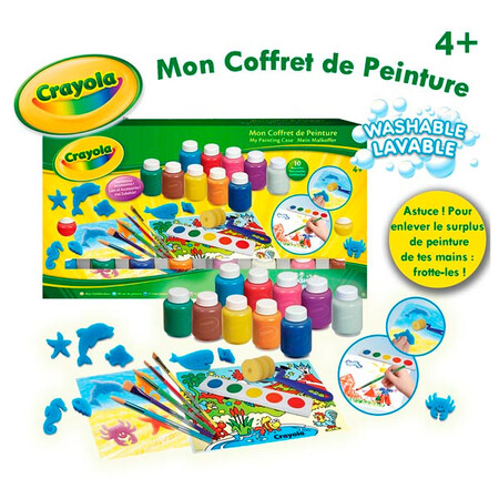 Товары для рисования: Набор для творчества с красками, штампами и кисточками, Crayola