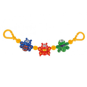 Игры и игрушки: Погремушка-цепочка на колыбель Цветные насекомые, в ассортименте, ABC