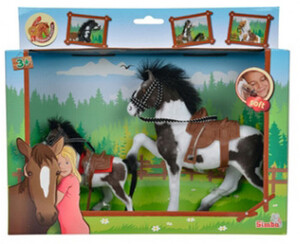 Тварини: Игровой набор Две лошадки (19 см, 11 см), Nature World, Simba