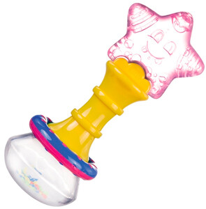 Розвивальні іграшки: Прорезыватель-погремушка Волшебная палочка (розовая звезда), Canpol babies