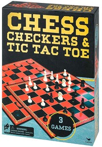 Настільні ігри: Шахматы, шашки и крестики-нолики, набор из трех игр, Spin Master Games