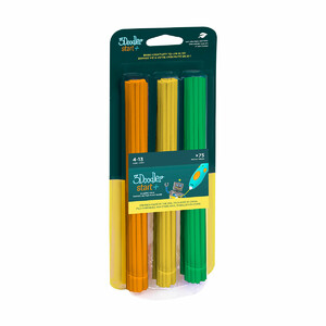 Набор стержней для 3D-ручки, 75 шт. — оранжевый, желтый, зеленый, 3Doodler