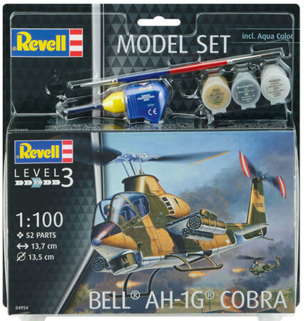 Сборные модели-копии: Подарочный набор Revell с моделью вертолета Bell AH-1G Cobra (64954)