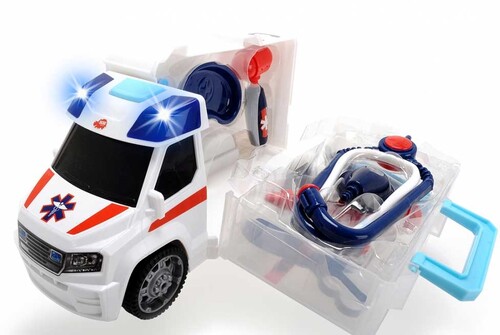 Рятувальна техніка: Швидка допомога з набором лікаря (звук, світло), 33 см Dickie Toys