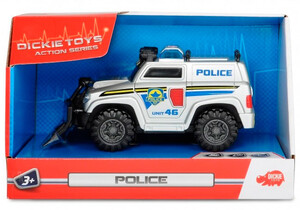 Машинки: Полицейский автомобиль со щитом, 15 см (свет, звук) Dickie Toys