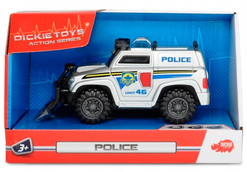 Рятувальна техніка: Поліцейський автомобіль зі щитом, 15 см (світло, звук) Dickie Toys