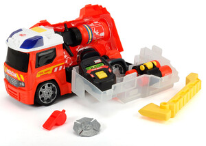 Спасательная техника: Пожарная машина с аксессуарами пожарного (свет, звук), 33 см Dickie Toys