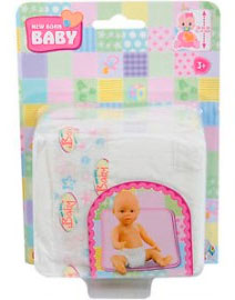 Игры и игрушки: Подгузники для пуспа 38-43 см, 5 шт New Born Baby