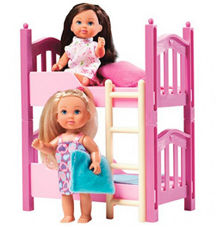 Куклы и аксессуары: Эви с двухэтажной кроватью