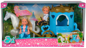 Ляльки: Лялька Еві і Тіммі в кареті принцеси Steffi & Evi Love