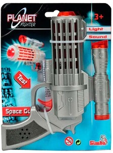 Ігри та іграшки: Лазерний бластер Космічний солдат (16 см) зі світлом і звуком