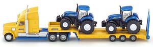 Ігри та іграшки: Вантажівка з тракторами New Holland, 1:87