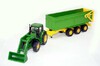 Трактор John Deere с фронтальным погрузчиком и прицепом, 1:87