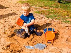 Развивающие игрушки: Набор для игры с песком Стройка, 7 элементов