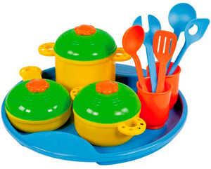 Игры и игрушки: Набор посуды 14 предметов