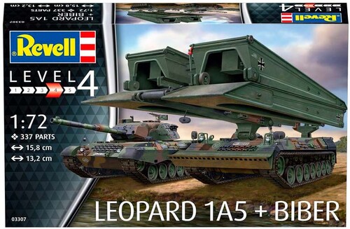 Військова техніка: Танк Leopard 1A5 і мостоукладчик Bridgelayer Biber, 1:72, Revell