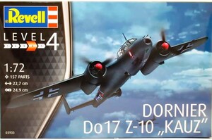 Игры и игрушки: Бомбардировщик Dornier Do 17Z-10, 1:72, Revell
