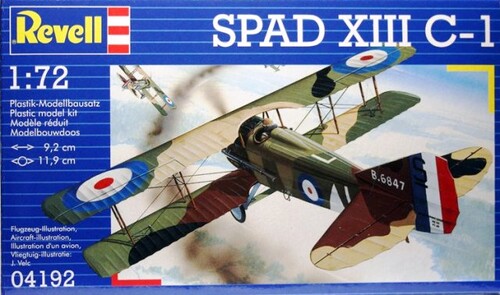 Авіація: Літак (1917р., Франція) Spad XIII C-1; 1:72, Revell