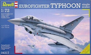 Збірні моделі-копії: Літак (1998., Герм. / Предприятий. / Італ. / Іспано.) Eurofighter Typhoon single seater, 1:72, Revel